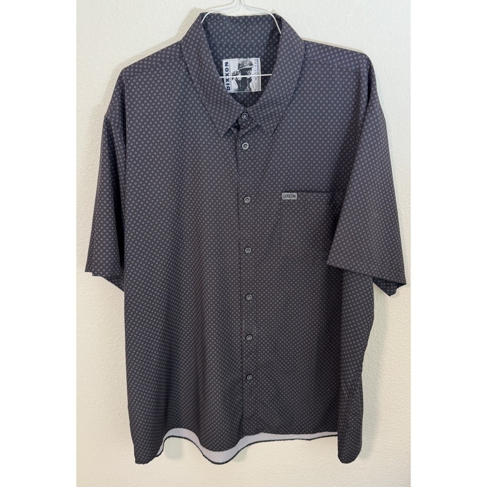 Dixxon The West End Party Shirt Mens 4X Black SS Hidden Button Down - Minor Flaw